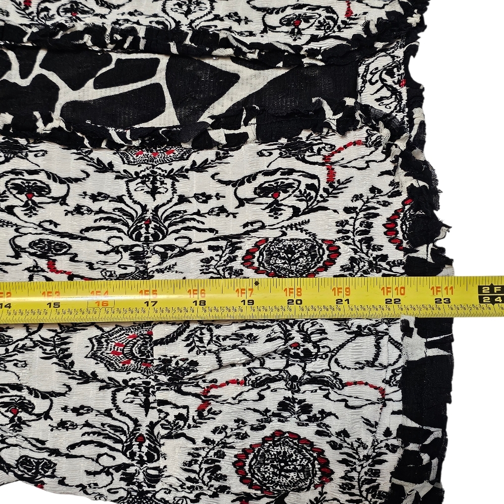 Alberto Makali Boho Lace Trim Medallion Jacket Crinkle Knit Art-To-Wear Y2K XL - Picture 14 of 15